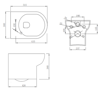 Scudo Spa Rimless Wall Hung Toilet With Soft Close Seat - White - Image 2