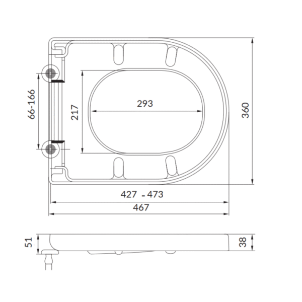 Scudo Spa Rimless Wall Hung Toilet With Soft Close Seat - White - Image 3