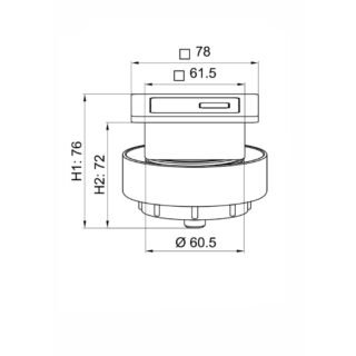 Scudo Square Dual Flush Button - Image 4