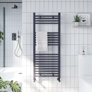 Scudo Strive Straight Heated Towel Rail - Carbon Anthracite - Image 13