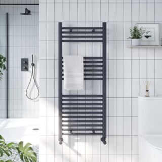 Scudo Strive Straight Heated Towel Rail - Carbon Anthracite - Image 15