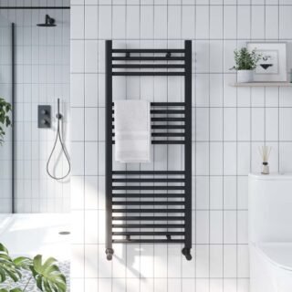 Scudo Strive Straight Heated Towel Rail - Black - Image 16