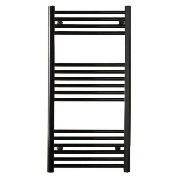 Kartell 22mm Straight Vertical Heated Towel Rail - Black