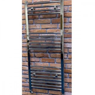 Kartell Round Straight Vertical Heated Towel Rail - Chrome - Image 4