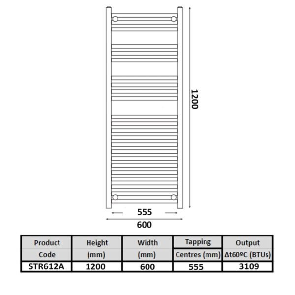 Kartell 22mm Straight Vertical Heated Towel Rail - Textured Grey - Image 15