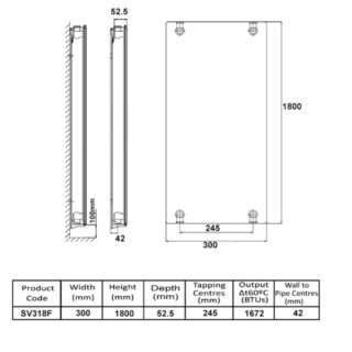 Kartell K-Flat Type 10 Single Panel Vertical Designer Radiator - White - Image 4
