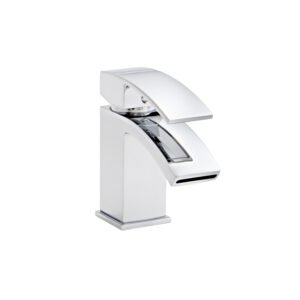 Kartell Flair Deck Mounted Mono Basin Mixer Tap With Click Waste - Chrome