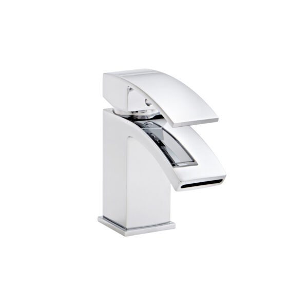 Kartell Flair Deck Mounted Mono Basin Mixer Tap With Click Waste - Chrome