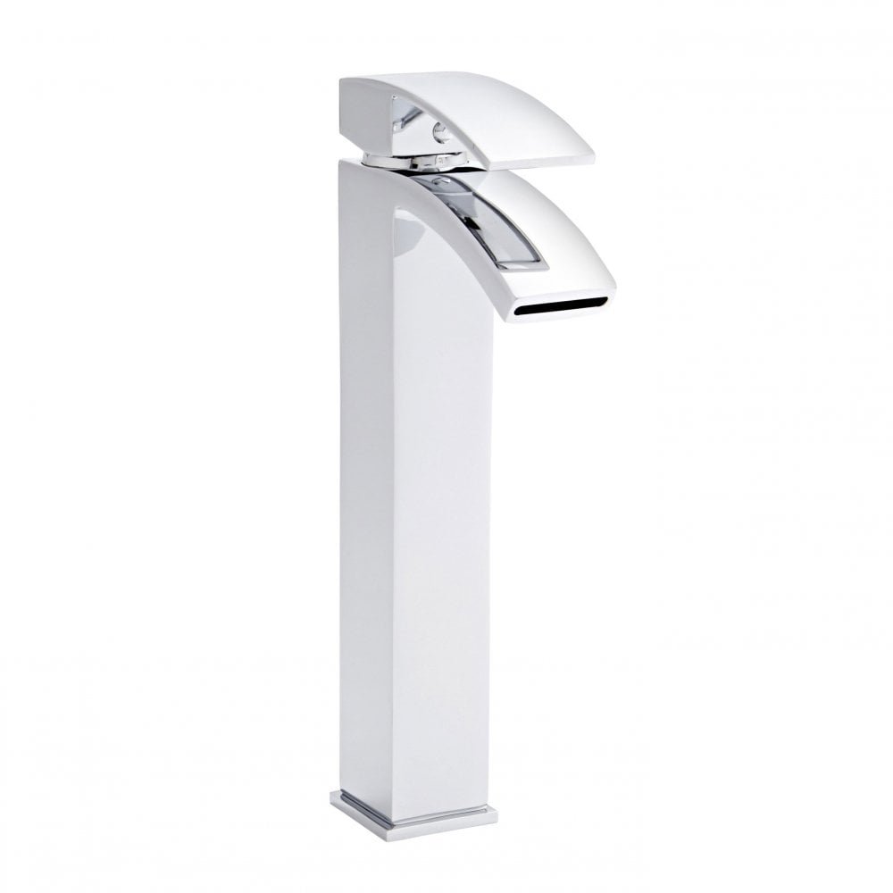 Kartell Flair Deck Mounted Tall Mono Basin Mixer Tap - Chrome