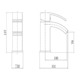 Kartell Fiuto Nero Deck Mounted Mono Basin Mixer Tap With Click Waste - Matt Black - Image 3