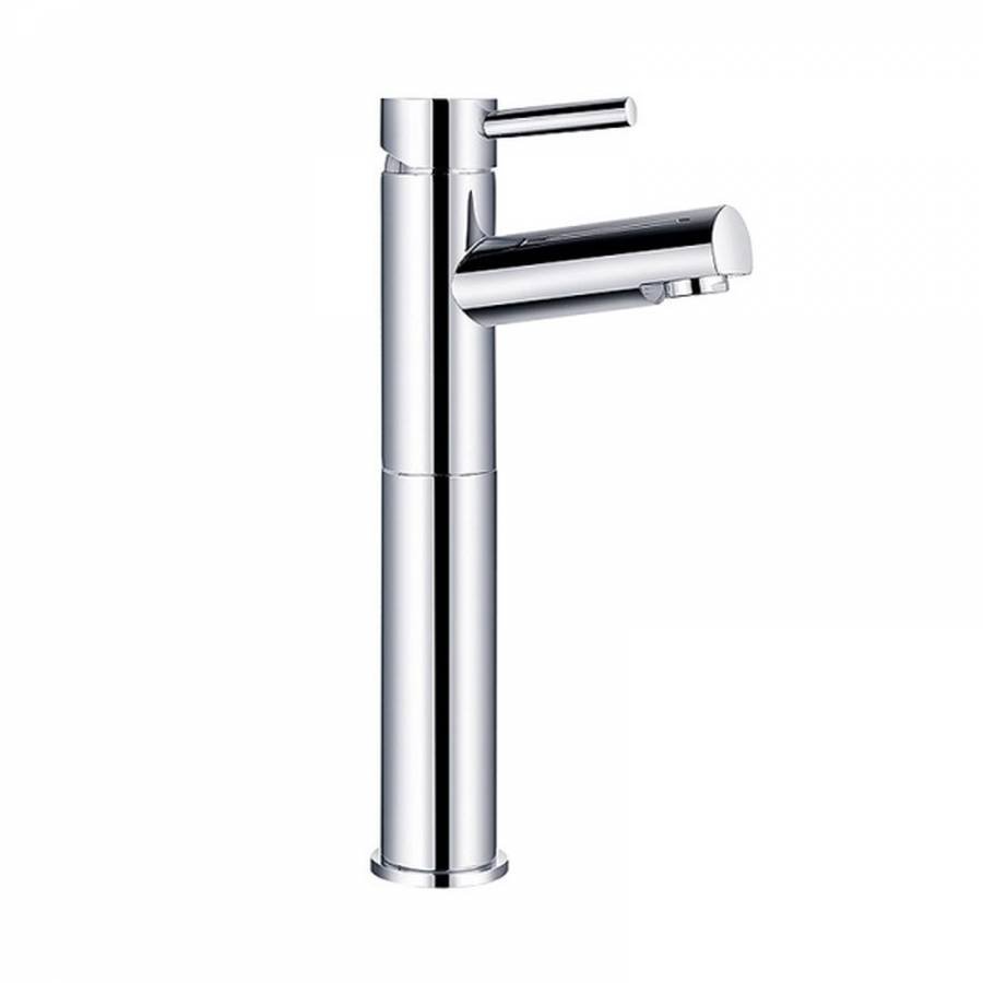 Kartell Plan Deck Mounted Tall Mono Basin Mixer Tap - Chrome