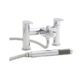 Kartell Logik Deck Mounted Bath Shower Mixer Tap With Hose And Handset - Chrome