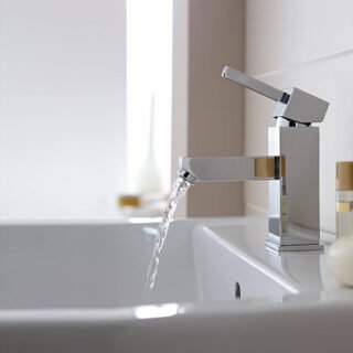 Kartell Pure Deck Mounted Mono Basin Mixer Tap With Click Waste - Chrome - Image 2