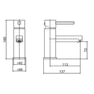 Kartell Pure Deck Mounted Mono Basin Mixer Tap With Click Waste - Chrome - Image 3