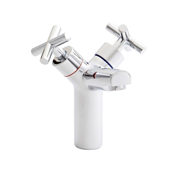 Kartell Times Branch Deck Mounted Mono Basin Mixer Tap - Chrome