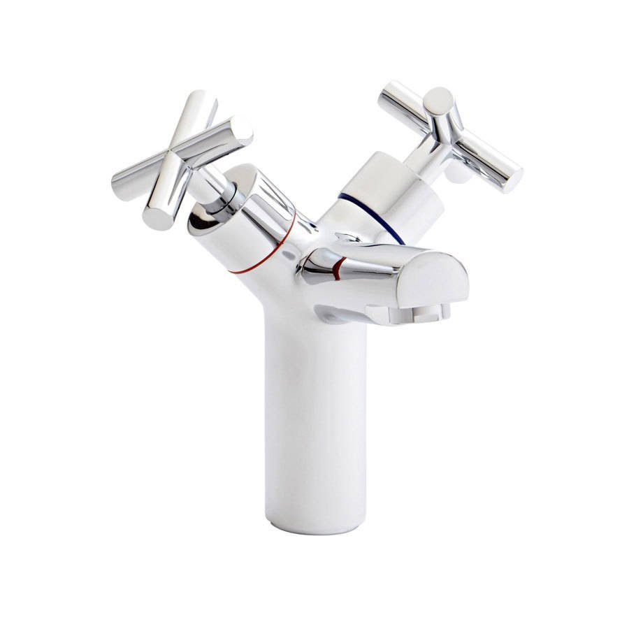 Kartell Times Branch Deck Mounted Mono Basin Mixer Tap - Chrome