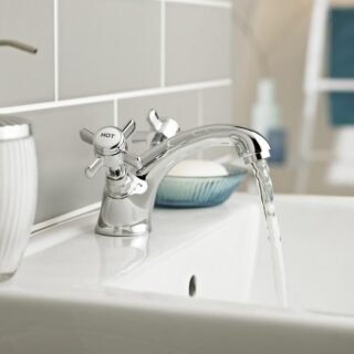Kartell Klassique Deck Mounted Mono Basin Mixer Tap With Click Waste - Chrome - Image 2