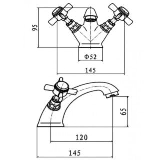 Kartell Klassique Deck Mounted Mono Basin Mixer Tap With Click Waste - Chrome - Image 3