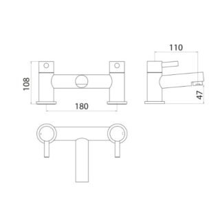 Scudo Premier Bath Filler - Chrome - Image 2