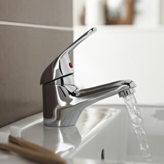 Kartell G4K Deck Mounted Mono Basin Mixer Tap With Click Waste - Chrome - Image 2