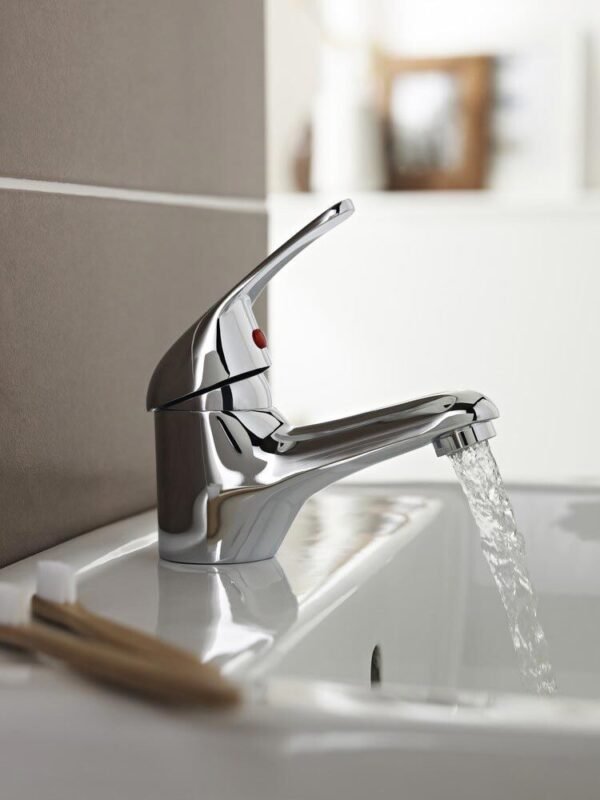 Kartell G4K Deck Mounted Mono Basin Mixer Tap With Click Waste - Chrome - Image 2