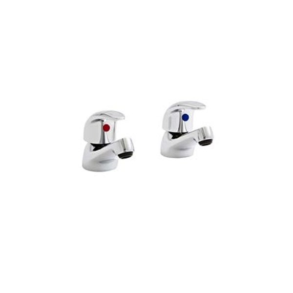 Kartell G4K Deck Mounted Bath Pillar Taps - Chrome