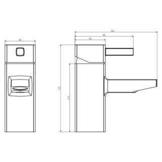 Kartell Mode Deck Mounted Mono Basin Mixer Tap With Click Waste - Chrome - Image 2