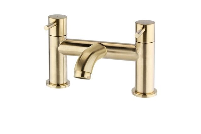 Kartell Ottone Deck Mounted Bath Filler Tap - Brushed Brass