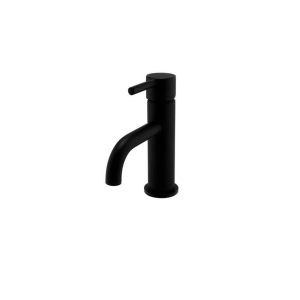 Kartell Nero Deck Mounted Mono Basin Mixer Tap - Matt Black