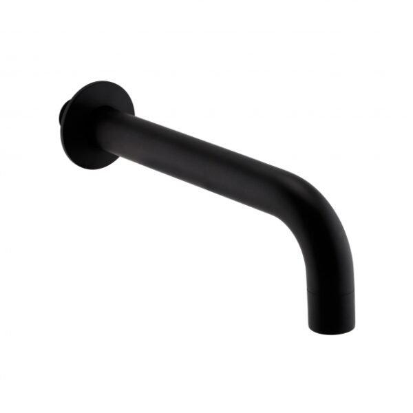 Kartell Nero Wall Mounted Bath Spout - Matt Black