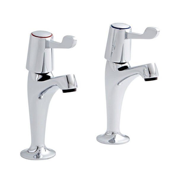 Kartell Leva Deck Mounted 1/2" Kitchen Sink Mixer Taps - Chrome