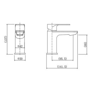 Kartell Mirage Deck Mounted Mono Basin Mixer Tap - Chrome - Image 3