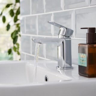 Kartell Visage Deck Mounted Mono Basin Mixer Tap - Chrome - Image 2