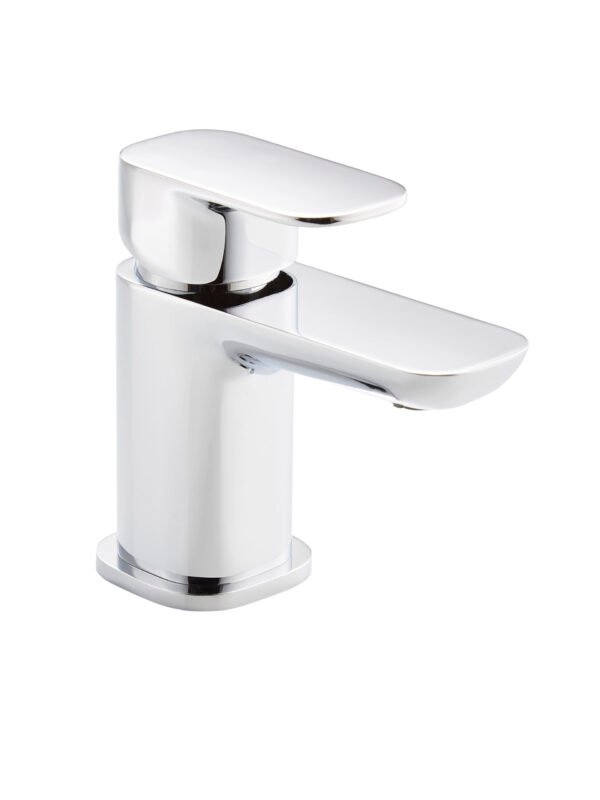 Kartell Visage Deck Mounted Mini Mono Basin Mixer Tap - Chrome
