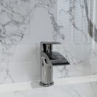 Kartell Curve Deck Mounted Mono Basin Mixer Tap - Chrome - Image 2