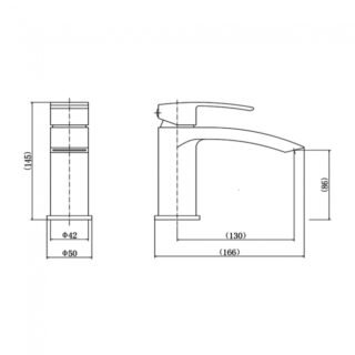 Kartell Curve Deck Mounted Mono Basin Mixer Tap - Chrome - Image 3