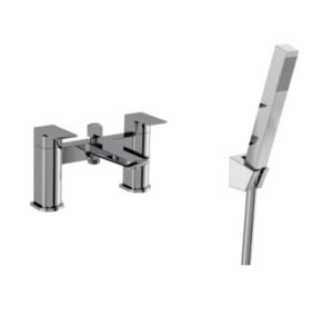 Kartell Kolt Deck Mounted Bath Shower Mixer Tap With Hose And Handset - Chrome