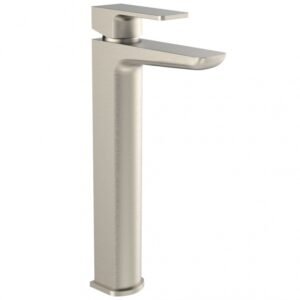 Kartell Kolt Deck Mounted Mono Tall Basin Mixer Tap - Brushed Nickel