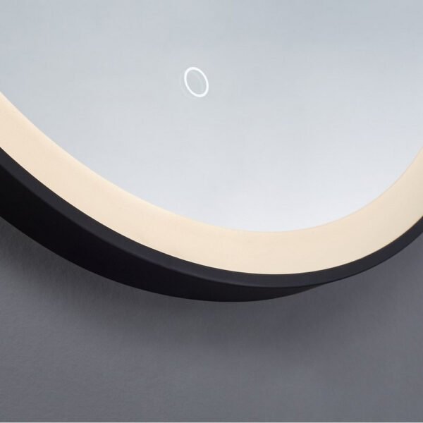 Kartell Tetbury Round Illuminated Mirror With White Acrylic Edge - Black - Image 3