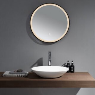 Kartell Tetbury Round Illuminated Mirror With White Acrylic Edge - Black - Image 4