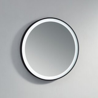 Kartell Tetbury Round Illuminated Mirror With White Acrylic Edge - Black - Image 5