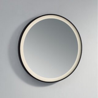 Kartell Tetbury Round Illuminated Mirror With White Acrylic Edge - Black - Image 6
