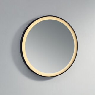 Kartell Tetbury Round Illuminated Mirror With White Acrylic Edge - Black - Image 7