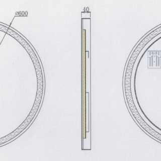 Kartell Tetbury Round Illuminated Mirror With White Acrylic Edge - Black - Image 8