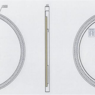 Kartell Tetbury Round Illuminated Mirror With White Acrylic Edge - Black - Image 9