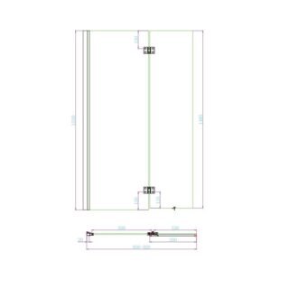 Scudo Thalia Inward Opening Bath Screen - 900mm Wide - Image 2