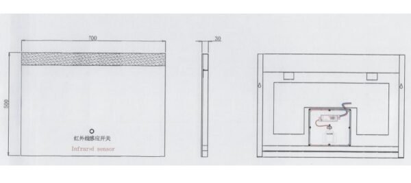 Kartell Tresham Top Bar, Back Lit Illuminated Mirror - Image 16