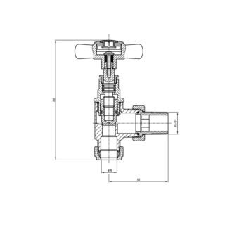 Kartell Traditional Angled Crosshead Radiator Valve Pair - Chrome - Image 2