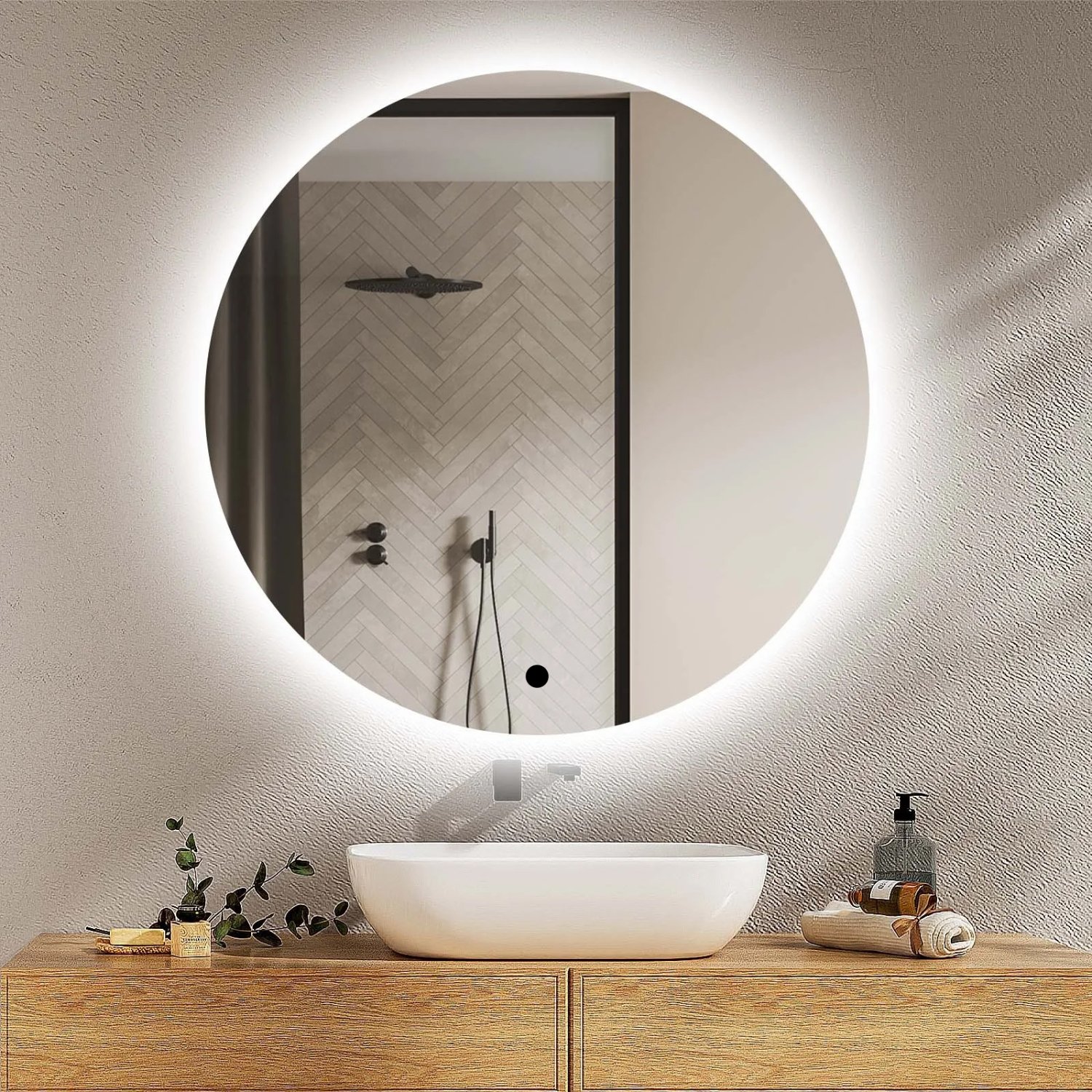 Kartell Tucson Round LED Illuminated Mirror - 600mm x 600mm