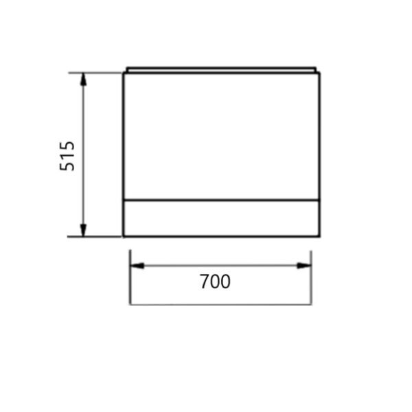 Kartell Ultimate Reinforced Bath End Panel - 700mm Wide - Gloss White - Image 2